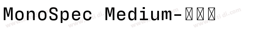 MonoSpec Medium字体转换